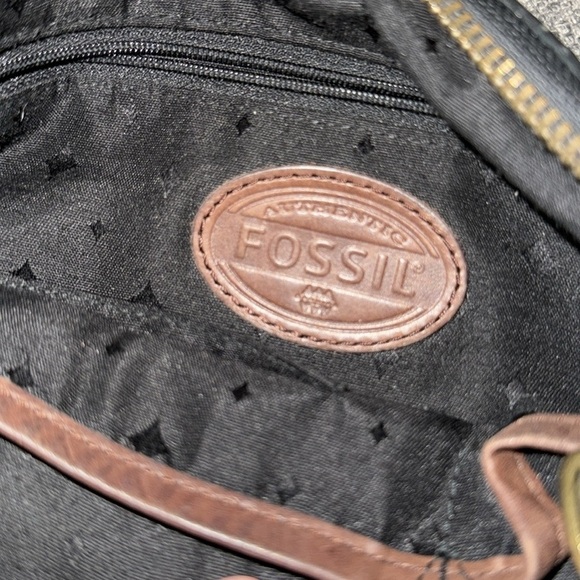 Vintage Fossil Women's Black  Leather Crossbody Shoulder bag Medium G1 - Picture 4 of 12